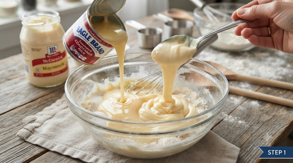 Condensed Milk Salad Dressing Recipe Step (1)