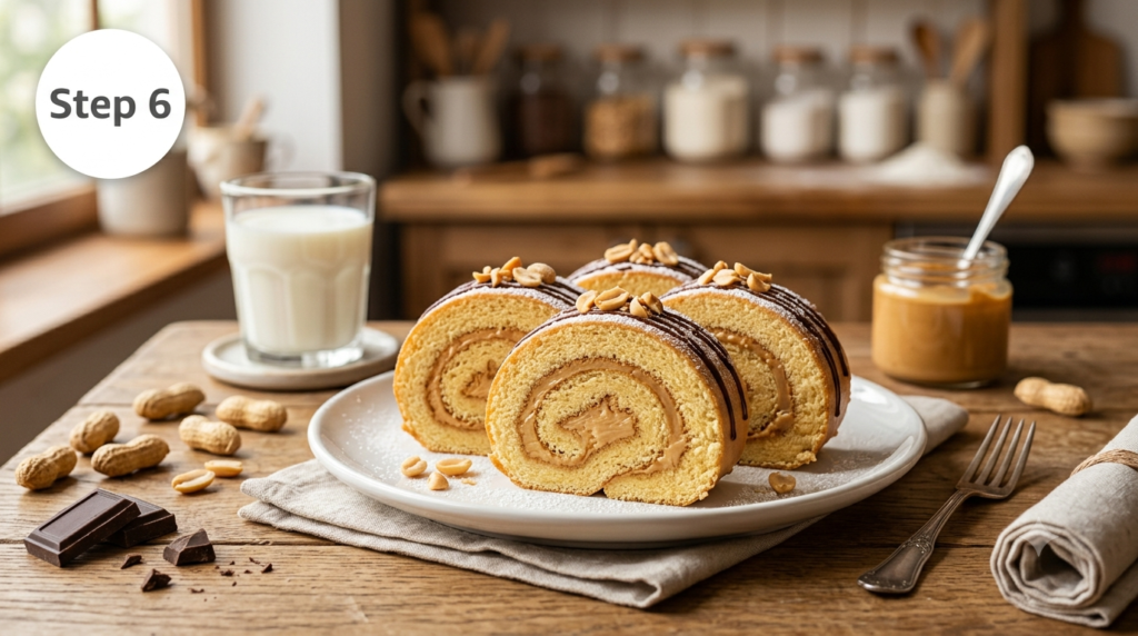 Peanut Butter Roll Cake Recipe Steps (2)