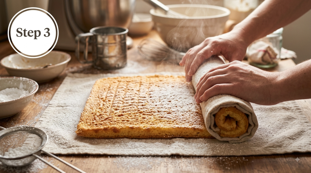 Peanut Butter Swiss Roll