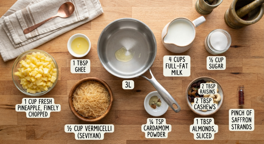 Pineapple Payasam Recipe Ingredients
