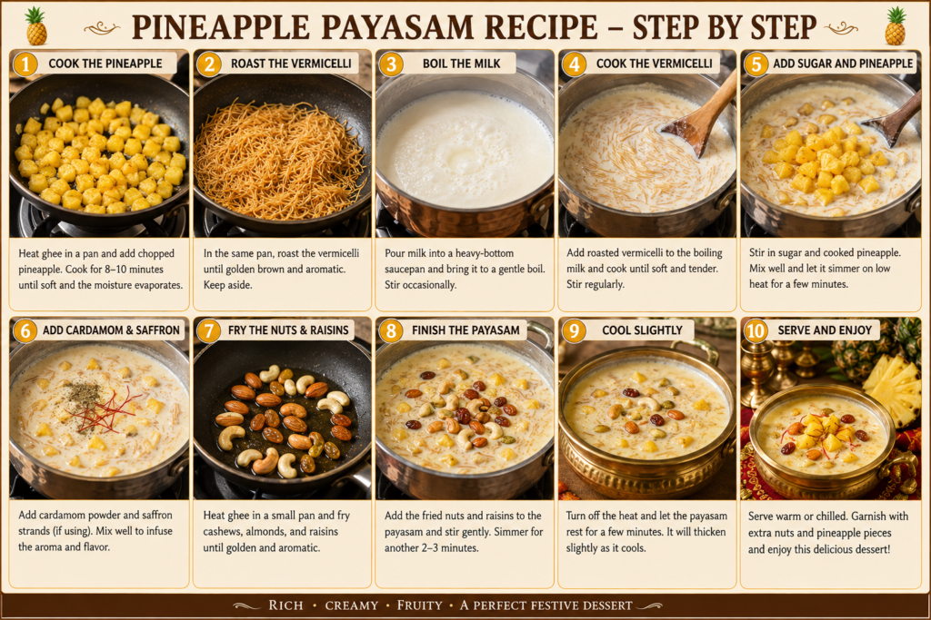 Pineapple Payasam Recipe Steps