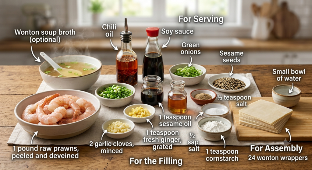 Prawn Wonton Recipe Ingredients