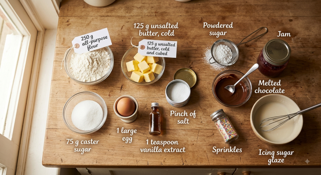 Shortcrust Pastry Biscuits Recipe Ingredients