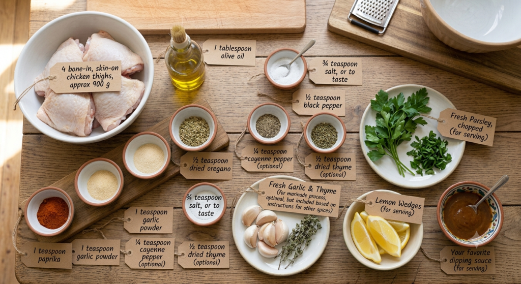 Air Fryer Chicken Thighs Recipe Ingredients