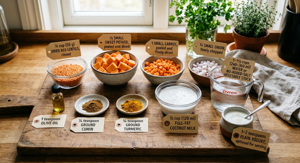 Baby Curry Recipe Ingredients