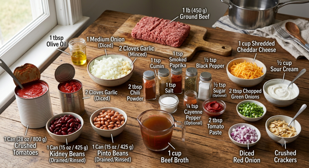 Bob Evans Chili Recipe Ingredients