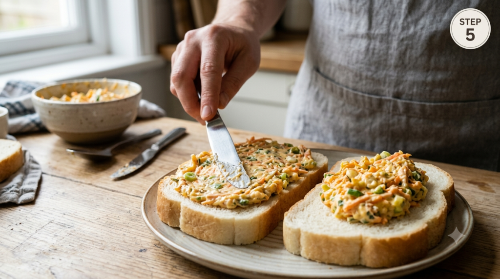 Cheese Savoury Sandwich Recipe Step (2)