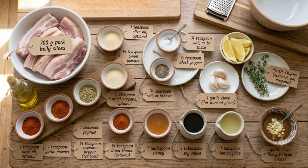 Pork Belly Slices Air Fryer Recipe Ingredients