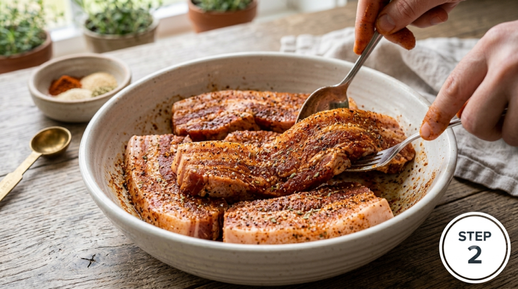 Pork Belly Slices Air Fryer Recipe Step (2)