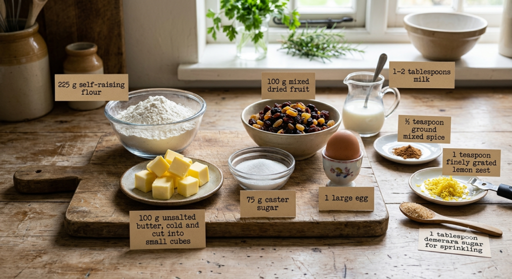 Rock Cakes Recipe Ingredients