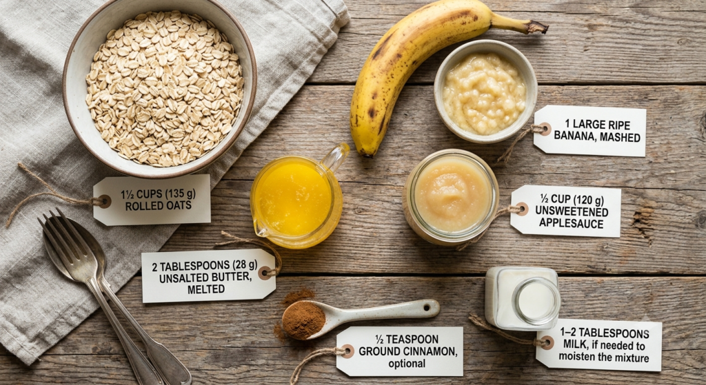Toddler Flapjack Recipe Ingredients