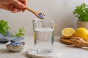 Blue Salt Trick Recipe (Step 2: Add Salt)