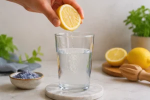 Blue Salt Trick Recipe (Step 3: Add Lemon Juice)