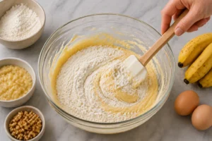 Chrissy Teigen Banana Bread Recipe (Step 2: Mix Dry Ingredients)