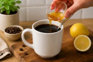 Coffee Loophole Recipe (Step 3: Add honey)