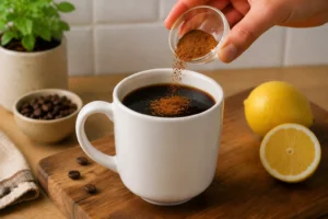 Coffee Loophole Recipe (Step 4: Sprinkle cinnamon)