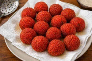 Hot Cheeto Boudin Balls Recipe Step 5: Drain and Serve