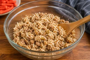 Hot Cheeto Boudin Balls Recipe Step 1: Prepare Filling
