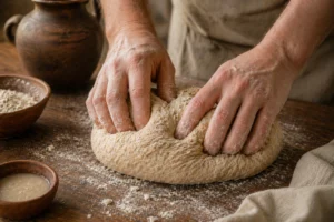 Medieval Bread Recipe Step 2: Knead Dough