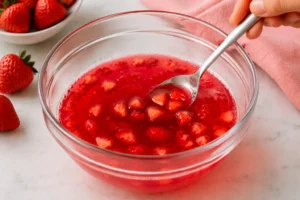Pink Gelatin Recipe: Add Fruits (Optional)