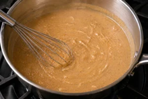 Popeyes Gravy Recipe Step 4: Simmer and Thicken