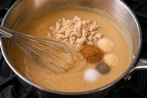 Popeyes Gravy Recipe Step 3: Add Flavorings