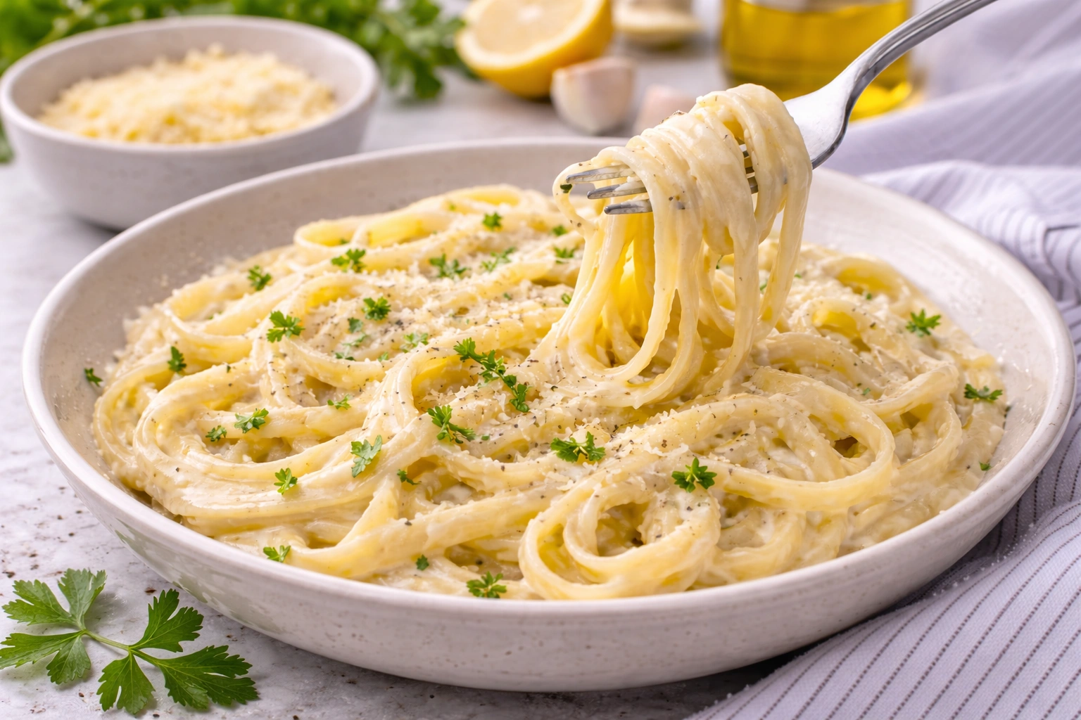 alfredo sauce without cream creamy pasta dish