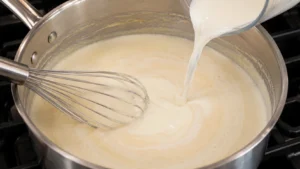 Adding Milk to Cheese Sauce Base