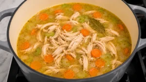 Adding Shredded Chicken to Soup