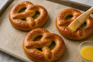 Baking Golden Brown Pretzels