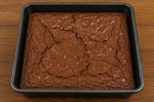 Baking Homemade Brownies in Oven