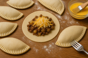 Beef and Cheese Empanada Recipe Step 5 Fill and Seal