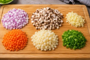 California Pizza Kitchen Lettuce Wraps Recipe Step 2 Chop the Ingredients