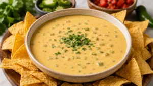 Chuy's Queso Recipe Served with Tortilla Chips