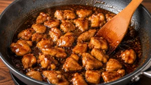 Coating Chicken with Sauce