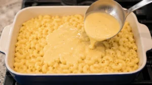Combining Pasta with Cheese Sauce