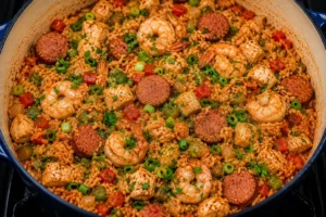 Garnished Yard House Jambalaya Ready to Serve
