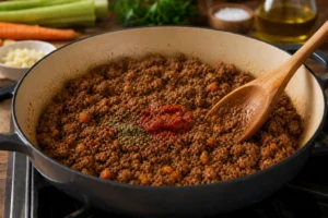 Gordon Ramsay’s Spaghetti Bolognese Recipe Step 3 Build the Flavor