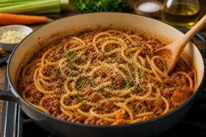Gordon Ramsay’s Spaghetti Bolognese Recipe Step 7 Combine and Serve