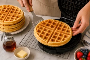 IHOP Waffle Recipe Step 7 Serve Immediately