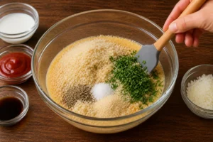 Joanna Gaines Meatloaf Recipe Step 3 Add Seasonings and Breadcrumbs