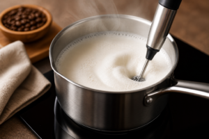 McDonald’s Caramel Macchiato Recipe Step 2 Warm the Milk