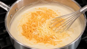 Melting Cheese into Creamy Sauce