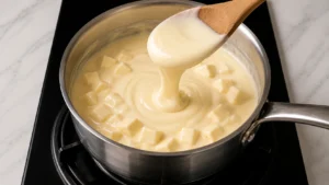 Melting Cheese into the Warm Milk