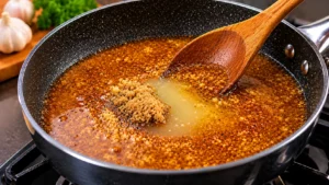 Mixing Broth and Lemon Juice