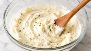 Mixing Creamy Ricotta Cheese Filling