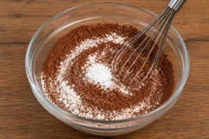 Mixing Dry Ingredients for Brownies