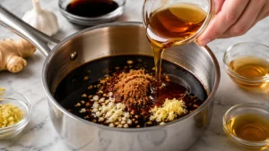 Mixing Ingredients for Waba Grill Sauce