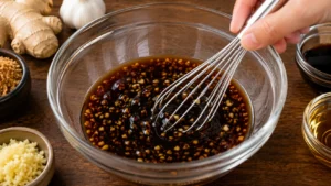Mixing the Teriyaki Marinade