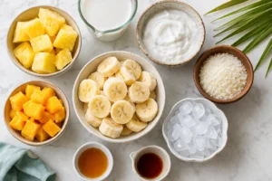 Playa Bowls Coconut Base Recipe Step 1 Prepare Ingredients